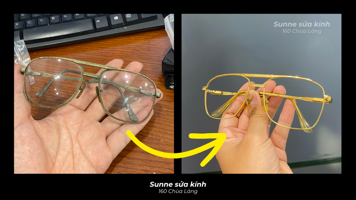 Đánh bóng gọng kính titan tại Sunne Sửa Kính