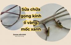 Hạn chế gọng kính kim loại bị ố vàng, mốc xanh