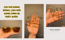 Chi phí đánh bóng, làm mới gọng kính bị trầy xước