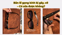 Bản lề gọng kính bị gãy, vỡ - Có sửa được không?