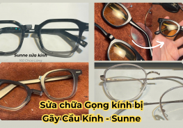 Gọng kính bị gãy ở Cầu kính - Chi phí sửa chữa