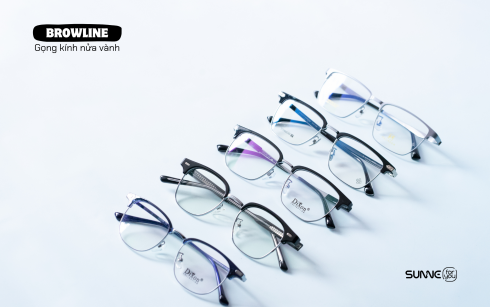 Mẫu gọng kính browline, gọng kính nửa vành đẹp cho nam