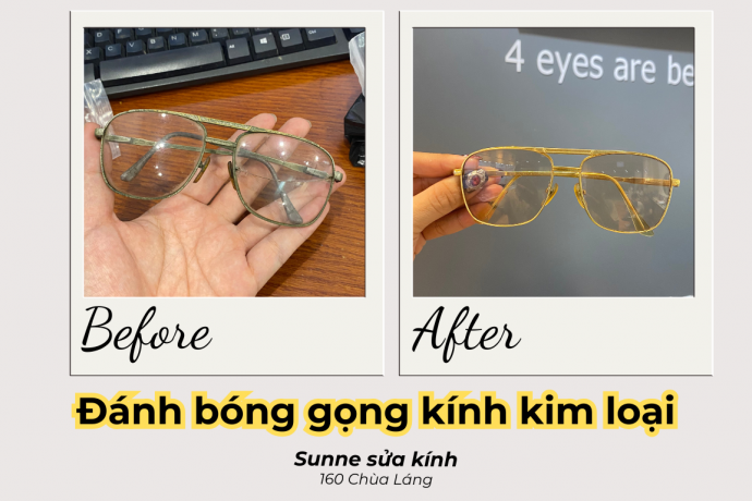 Đánh bóng gọng kính kim loại - Đánh bay vết xước trên gọng kính bằng phương pháp mạ